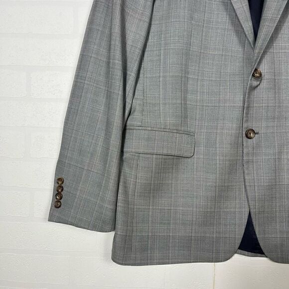 Brooks Brothers 1818 Milano Mens Blazer Size 43R/38 Plaid Wool Italy - Picture 3 of 16